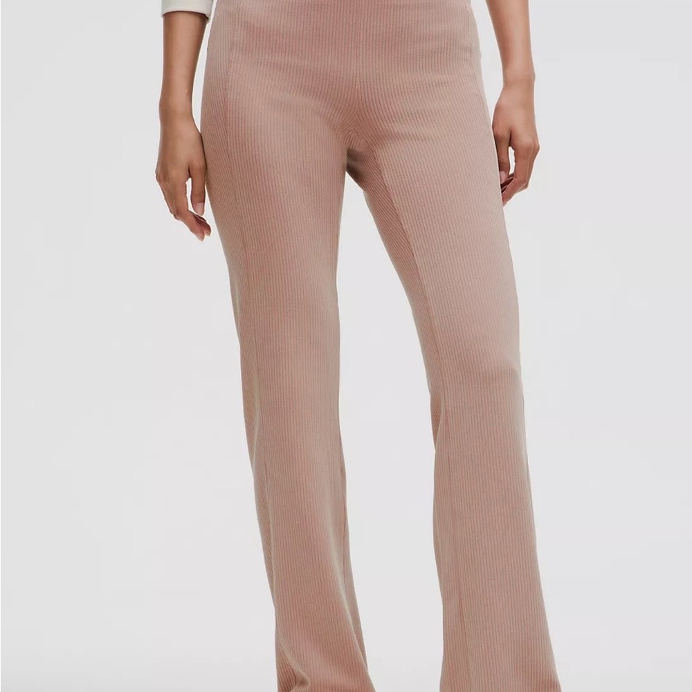 Women's Ribbed Lululemon soft stream flare pants